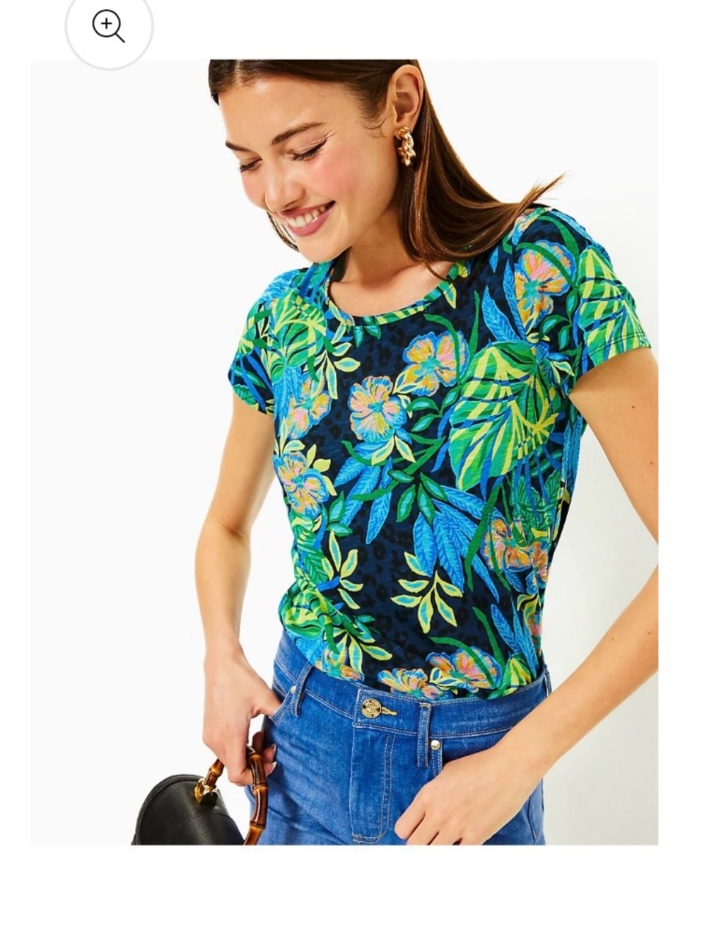 Lilly Pulitzer ETTA SCOOP-NECK TOP, MULTI THE HOTTEST SPOT